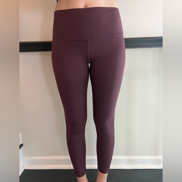 Eggplant colored Lululemon leggings 28” - Picture 1 of 3